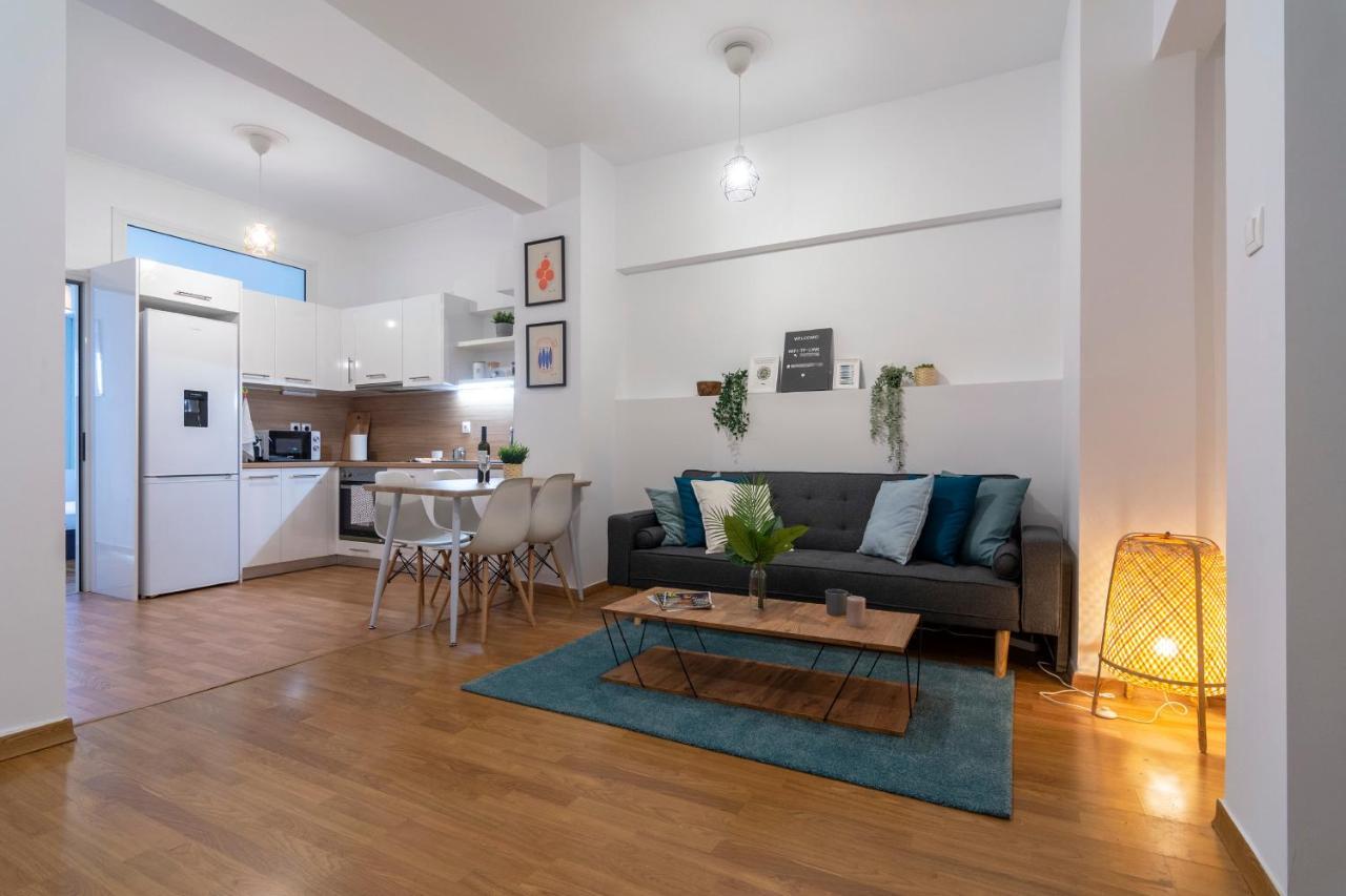 Modern 2Bd Apt In Athens , 3-Min Metro Ngoại thất bức ảnh